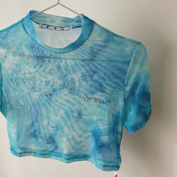 Off-White Tops - Off-White Tie Dye Mesh Crop Top